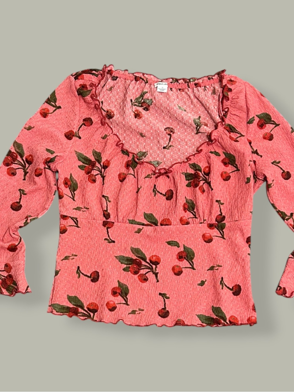 Kimchi Blue Lovisa Pink Cherry Blouse
